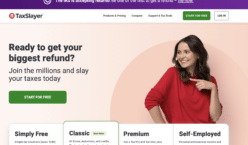 screenshot of TaxSlayer website