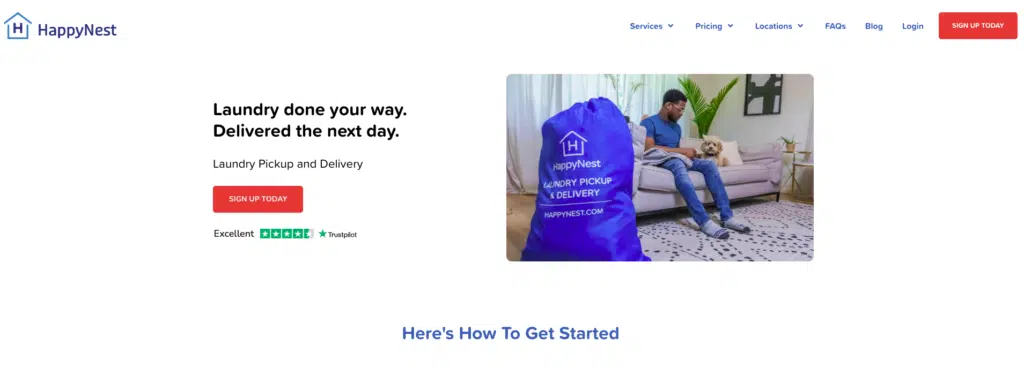 happynest landing page