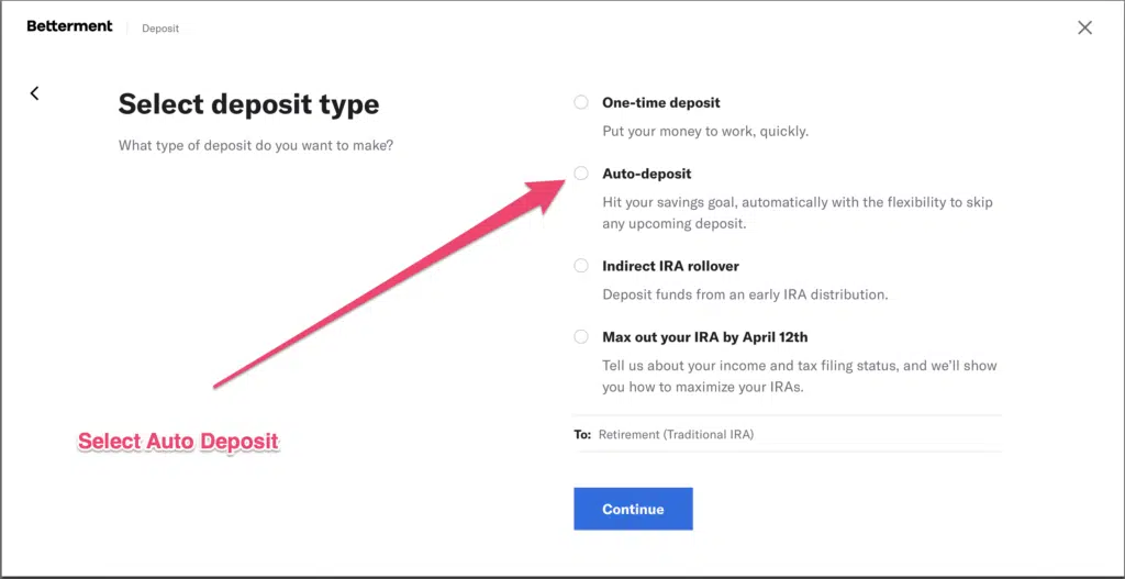 automate IRA contribution